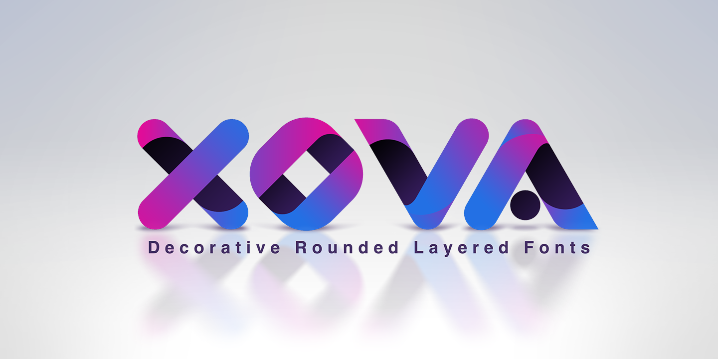 Schriftart Xova Layered